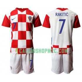 Croazia Ivan Rakitic 7 Bambino Maglia Prima Euro 2020 Manica Corta (+ Pantaloncini)